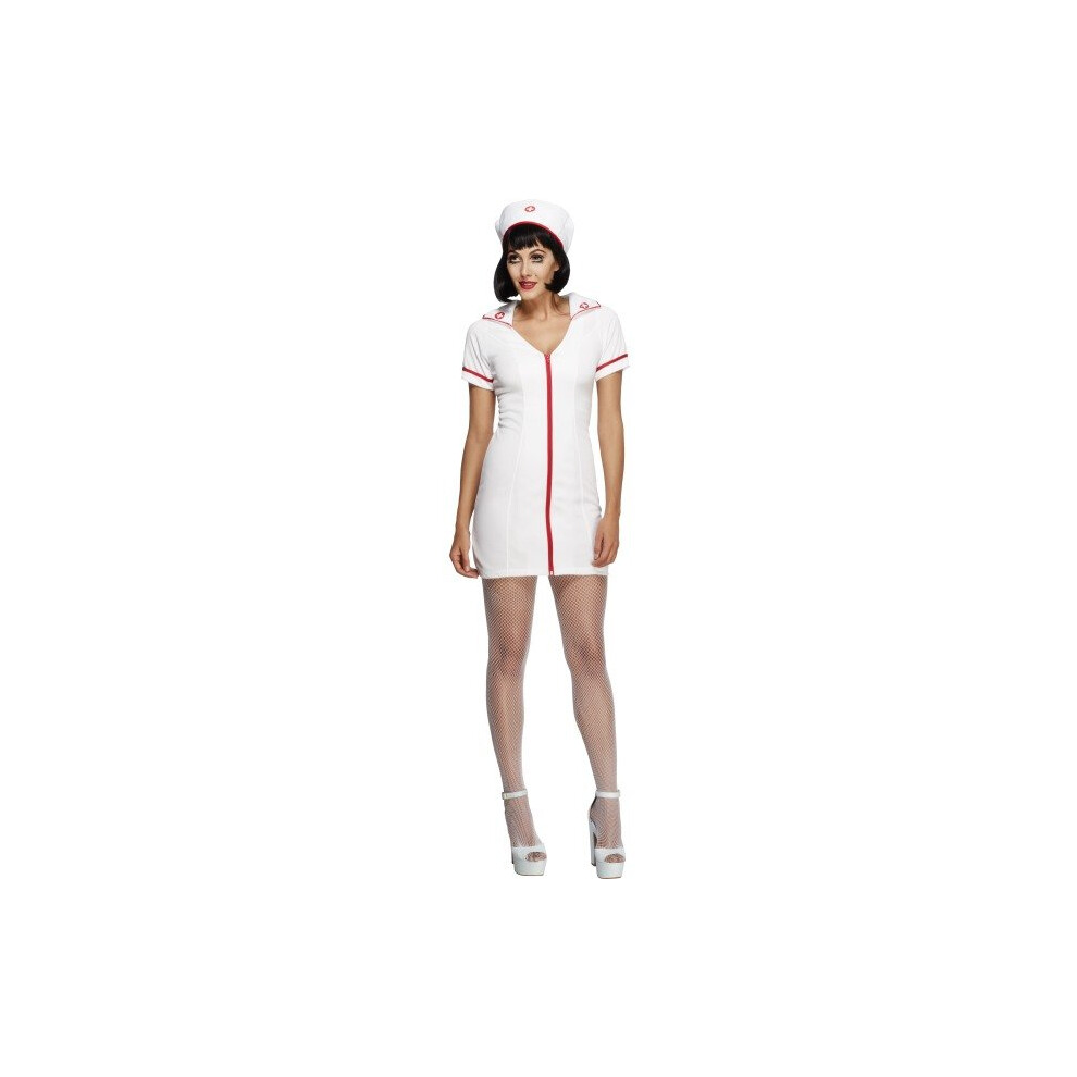 Smiffy's Adult Women's Fever No Nonsense Nurse Costume, Dress And Hat, Nurses, -