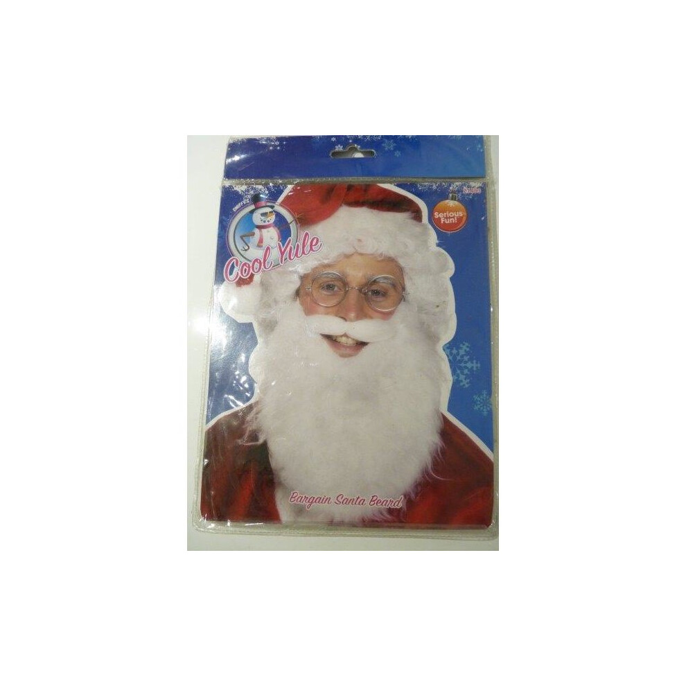 Smiffy's Father Christmas Beard - Santa Beard Christmas Fancy Dress Father Costume Xmas Accessory Claus Adult Mens White