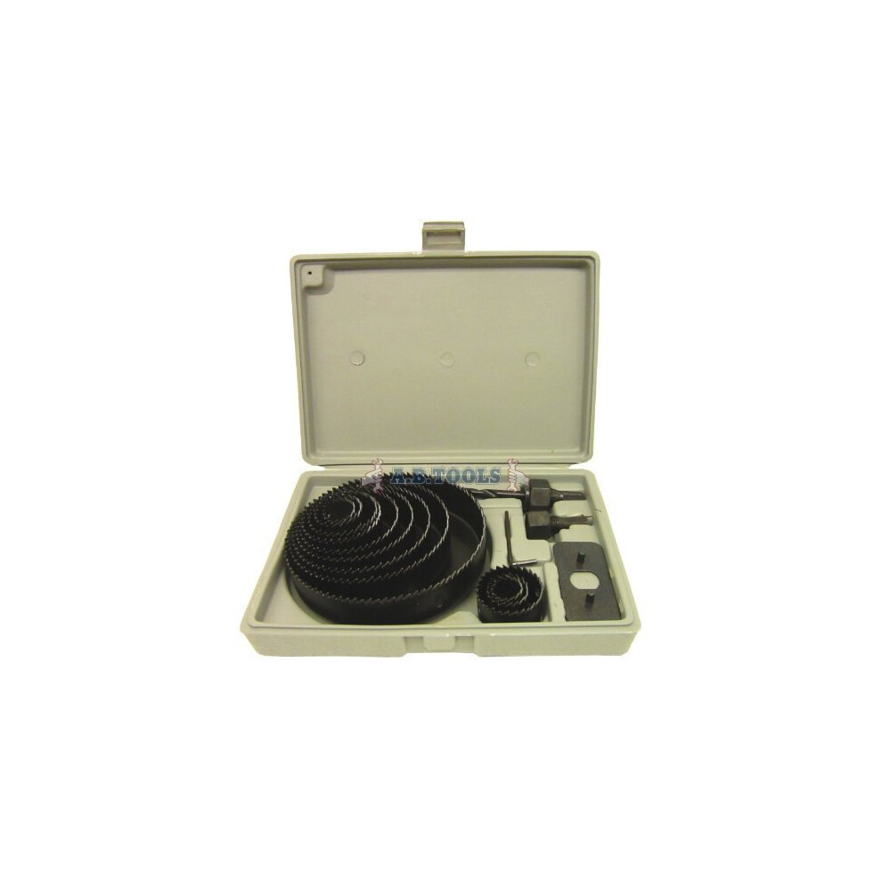 Hole Saw Cutter Kit With Storage Case 16pc - 16 Set Metal Wood 19127mm Piece -  hole saw kit 16 cutter set metal wood 16pc 19127mm piece circle round