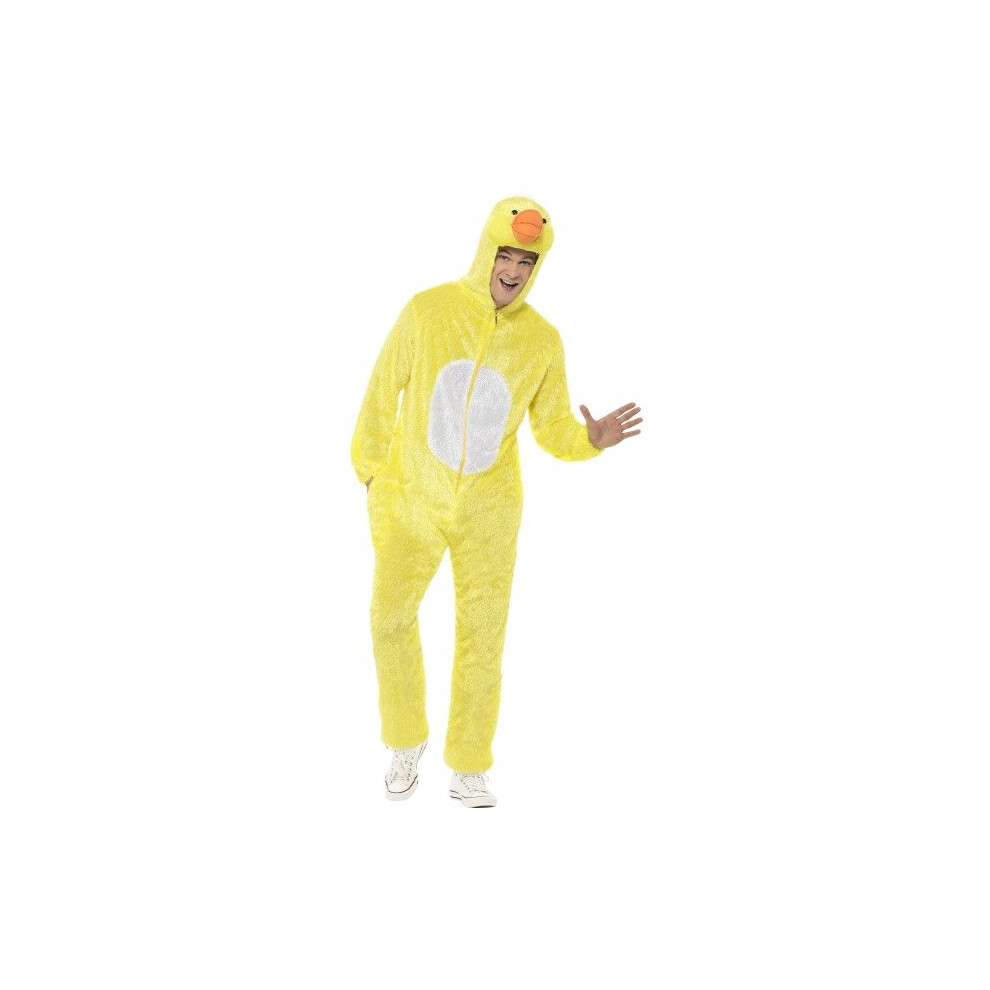 Smiffy's Adult Unisex Duck Costume, Jumpsuit With Hood, Party Animals, Serious -  fancy dress costume duck animal outfit adult unisex mens farm