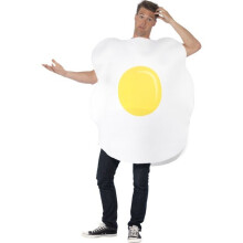 Smiffy's Adult Unisex Egg Costume, Printed Tabard, Funny Side, Serious Fun, One - smiffys adult unisex egg costume printed tabard funny side serious