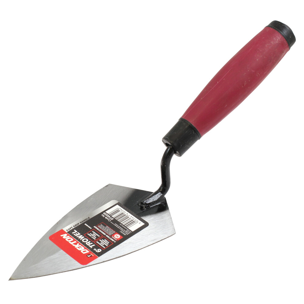 6" Dekton Pointing Trowel -  6 shoft grip pointed pointing trowel brick laying builder plastering cement