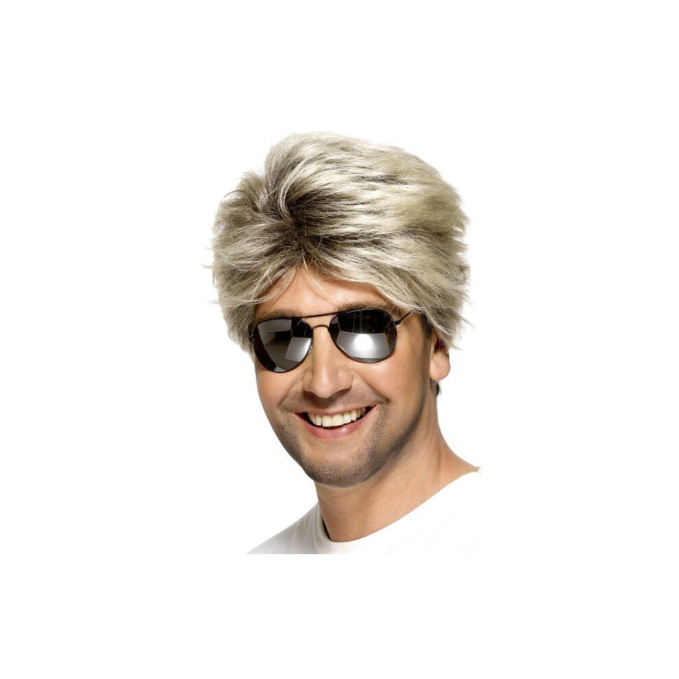 Smiffy's 80'S Street Wig - Wig Street 80S Mens Blonde Fancy Dress Short