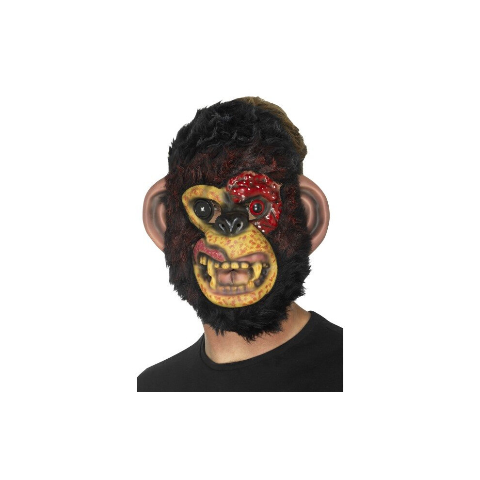 Smiffy's 46993 Zombie Chimp Mask (one Size) -  zombie mens fancy dress halloween animal costume accessory new chimp mask monkey masks gory adults