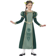 Smiffy's Children's Shrek Princess Fiona Costume, Dress, Tiara Headband & Ears, -