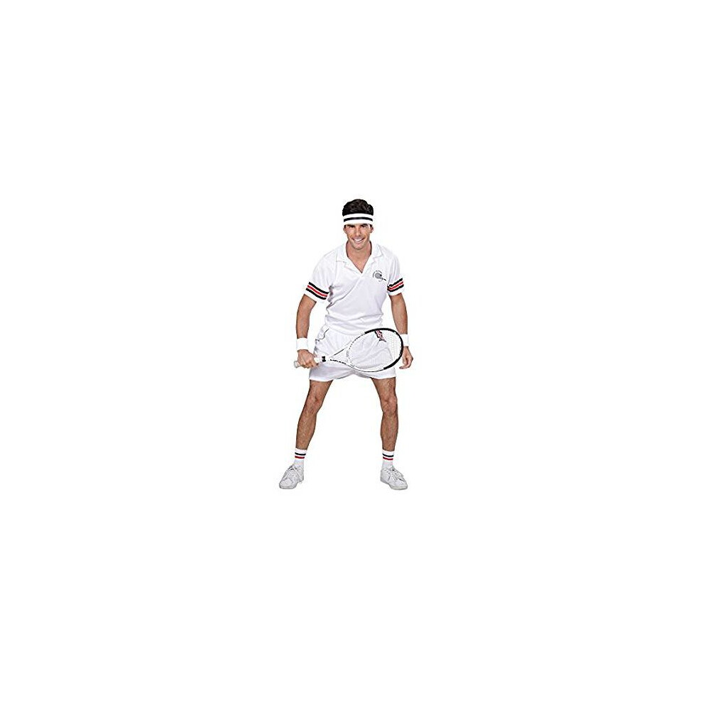 XL Men's Tennis Player Costume - Mens Fancy Dress -  mens tennis player fancy dress costume