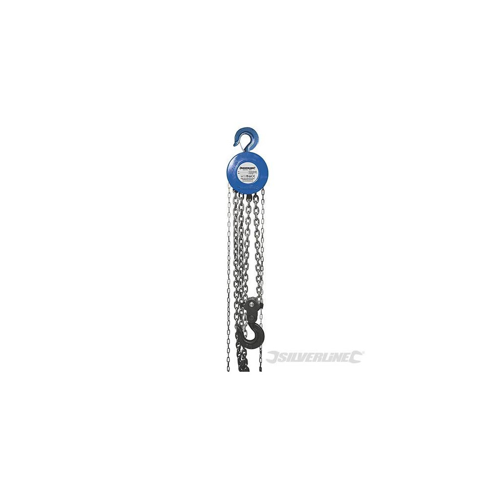 Silverline Chain Block 5000kg / 3m Lift Height - 5 Ton 282517 -  chain block silverline lift 5 ton 282517 3m height 5000kg-image-OPC-PCHH22-NEW