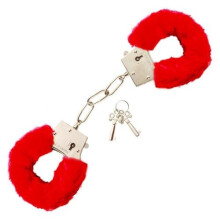 Red Furry Handcuffs -  furry handcuffs brand new red