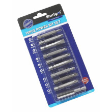10 Piece Screwdriver Bit Set - Power Std Bluespot Tools 14120 Bs14120 - bit power set 10 std piece bluespot tools 14120 bs14120