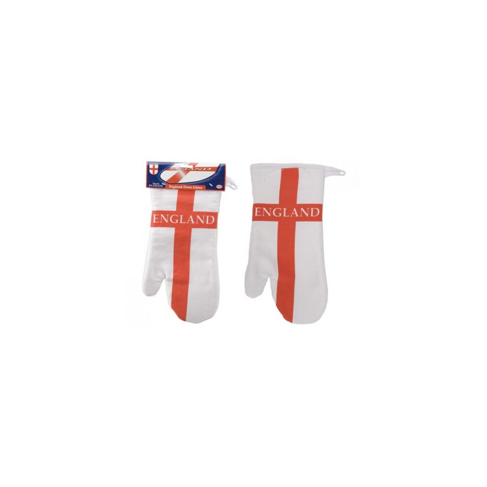 Large England Design Bbq Glove - Use Oven Kitchen Hot Plate Bright Colour Easy -  use oven glove england design bbq kitchen hot plate bright colour