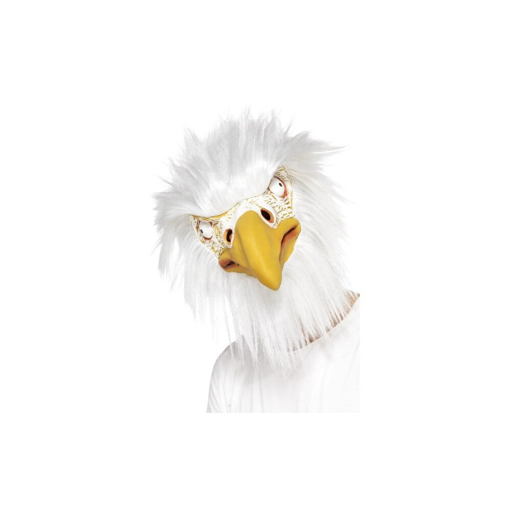 Smiffy's 39521 Eagle Full Overhead Mask (one Size) -  overhead eagle mask full fancy dress adults bird animal masks accessory smiffys white face