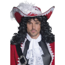 Smiffy's Cappello Pirata Autentico - hat pirate fancy dress mens authentic captain red adult hook costume accessory