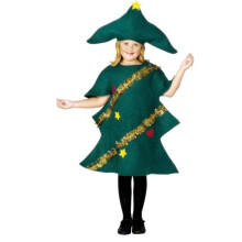 Smiffy's Children's Christmas Tree Costume, Tunic & Hat, Ages 4-6, Colour: - christmas costume tree fancy dress xmas outfit kids girls childrens hat