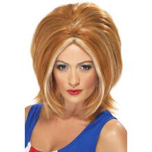 Smiffy's One Size Women's Girl Power Ginger Wig With Blonde Streaks. - wig ginger girl power spice smiffys 90s dress ladies fancy blonde girls