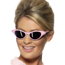 Smiffy's Specs Rock N Roll Sunglasses - Pink Fancy Dress Ladies Grease Womens - sunglasses pink fancy dress rock roll ladies grease womens 1950s