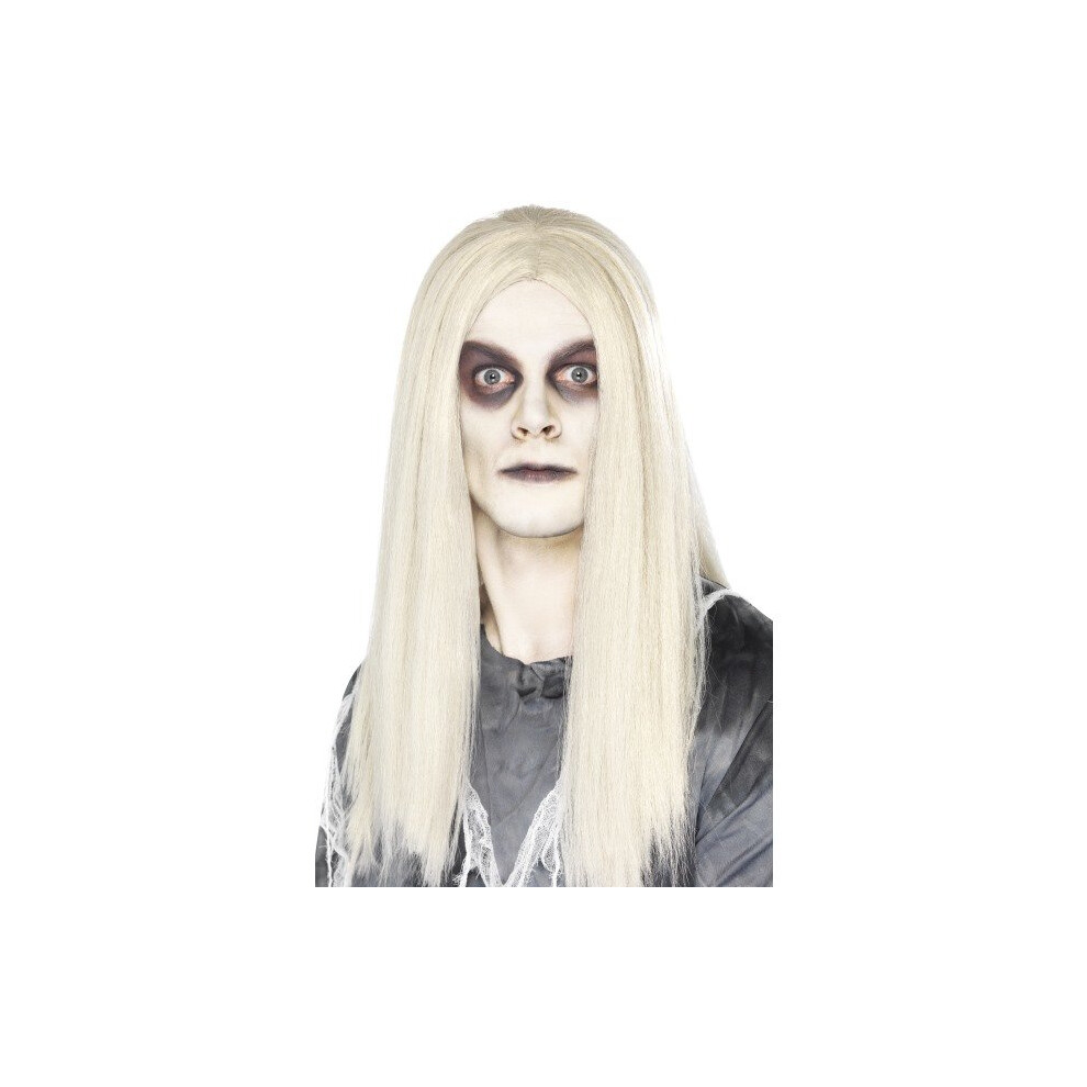 Grey Ghost Town Indian Style Wig -  wig ghost indian town fancy dress halloween smiffys grey mens zombie