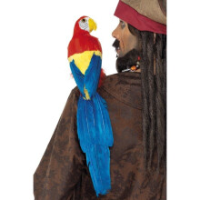 Smiffy's 50cm Parrot With Elastic Holder - Pirate Fancy Dress Costume Accessory -  parrot pirate fancy dress costume accessory 50cm smiffys 20
