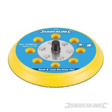 Silverline Hook & Loop Backing Pad - 125mm 516 Unf 432202 - hook loop backing pad silverline 125mm 516 unf 432202