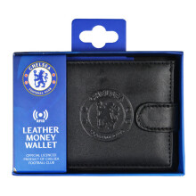 Chelsea Rfid Embossed Leather Wallet - Black Safe Gift Official Licensed Boxed - chelsea black leather wallet rfid safe embossed gift official