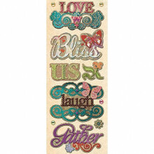 K & Co: Jubilee Words Adhesive Chipboard - D30388918 Co - d30388918 k co jubilee words adhesive chipboard