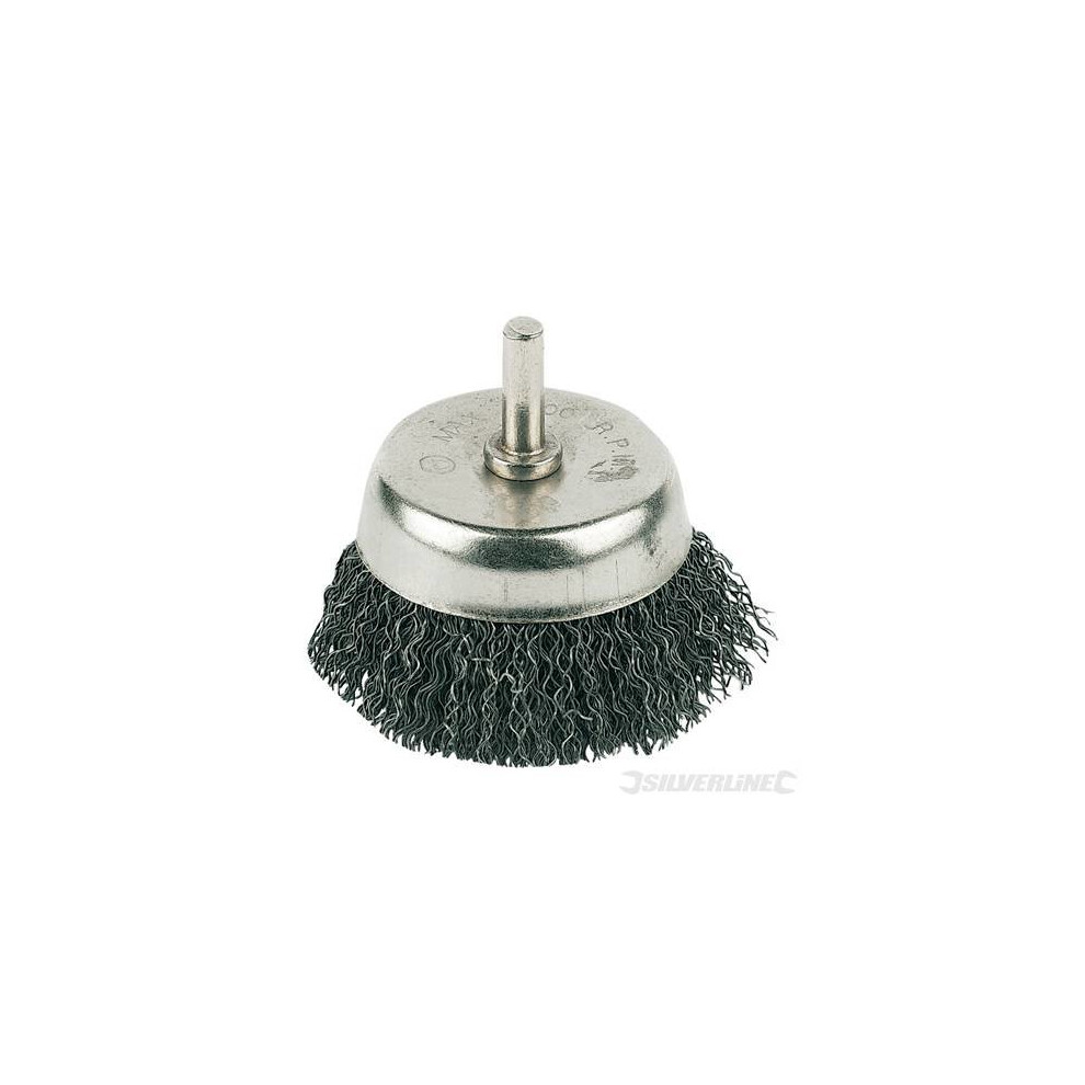 Silverline PB04 Rotary Steel Wire Cup Brush 75mm - 6mm Shank