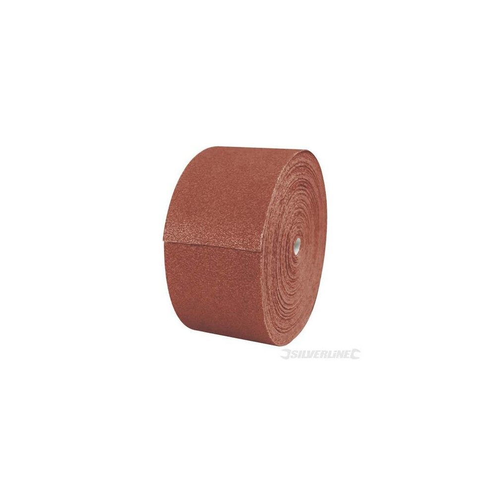 115mm x 50m Aluminium Oxide Hand Sanding Paper Sheet Roll (80 Grit)