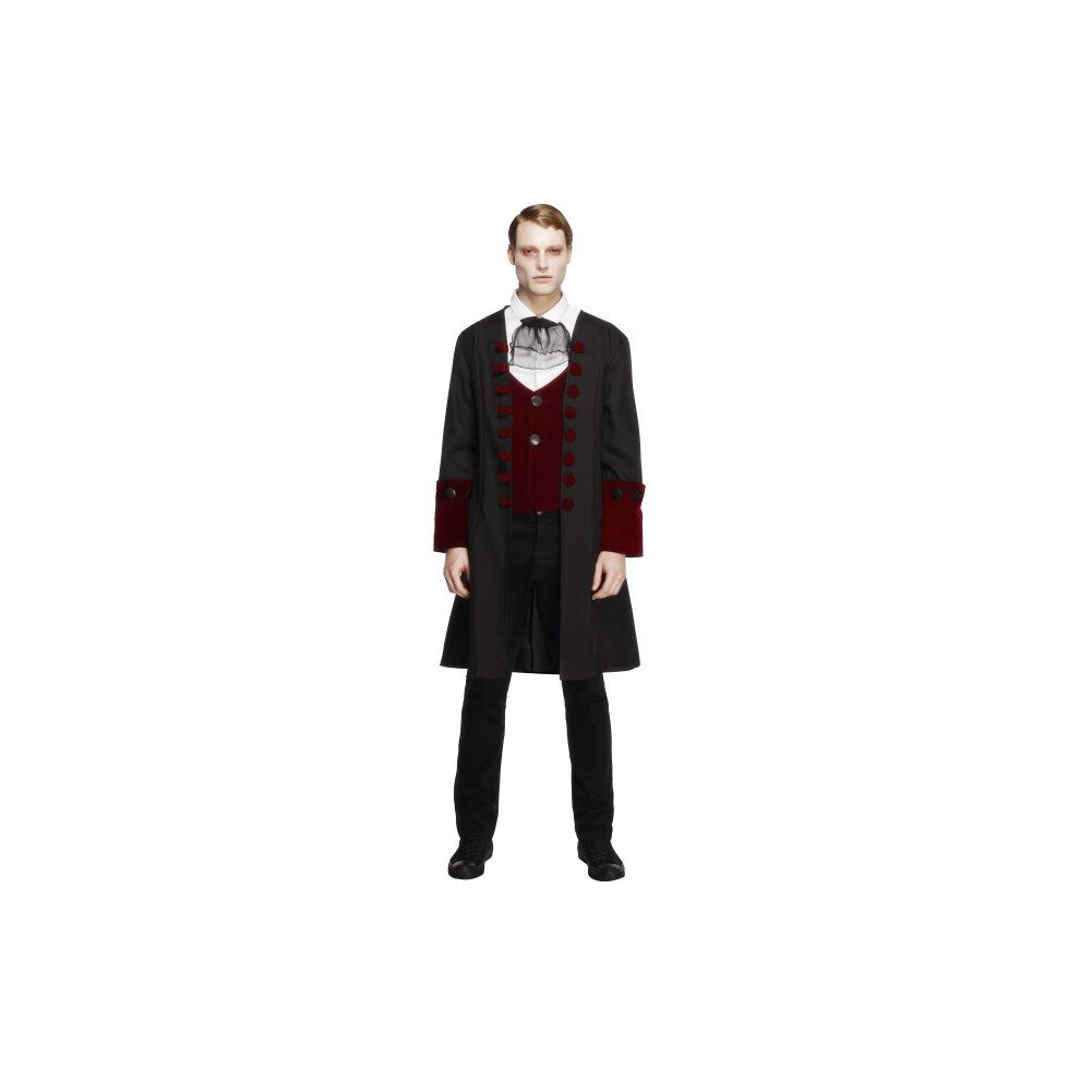 Men's Black Gothic Fancy Dress Vamp Costume -  costume gothic mens fancy dress vampire fever halloween adult smiffys dracula male