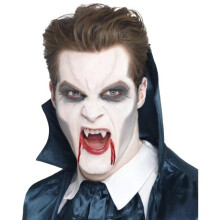 Smiffy's Vampir Make Up In Drei Farben Und Applikator - Make Up Weiß Grau - vampire make up white grey face fancy dress halloween black paint