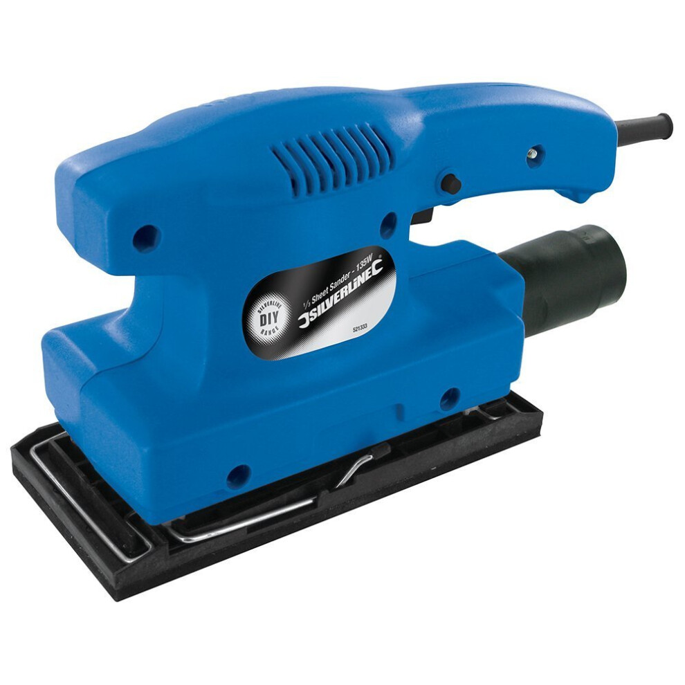 Silverline 135W 1/3 Sheet Orbital Sander - 521333 Diy - Sander 135W Orbital Sheet 521333 Diy