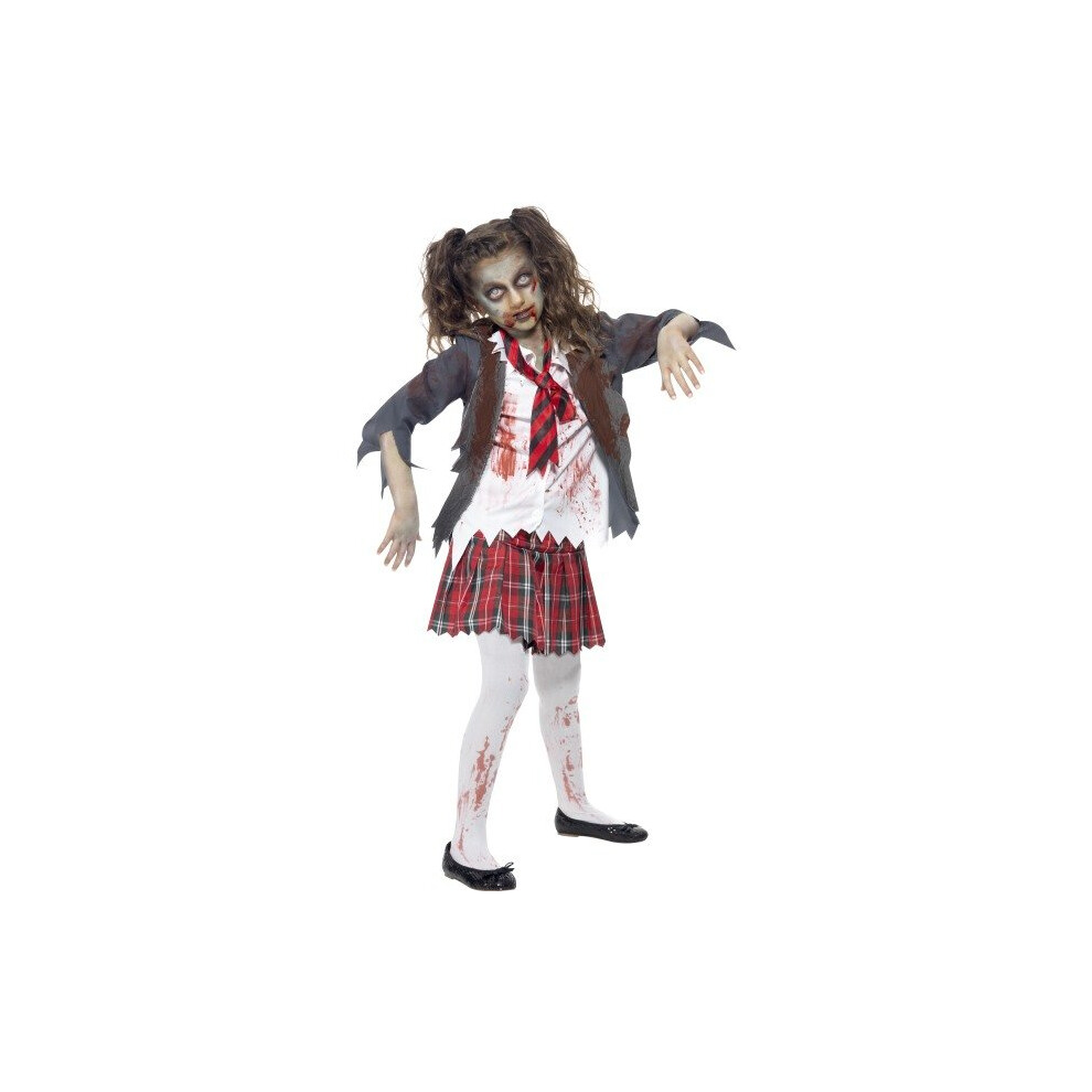 Kids Zombie School Girl Costume (Medium) | Halloween