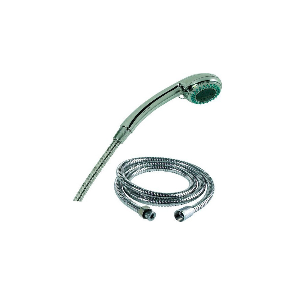 Sabichi Sh-3C 3-Function Shower, Stainless-Steel, Silver - Shower Hose Chrome - Shower Hose Chrome Head Function Sabichi Set 3 Bracket Bathroom 5021961065926