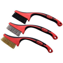 3pc Brush Set - Wire Brass Steel Nylon Paint Amtech S3545 Mini Rust Cleaner - 3pc wire brush set brass steel nylon paint amtech s3545 mini rust