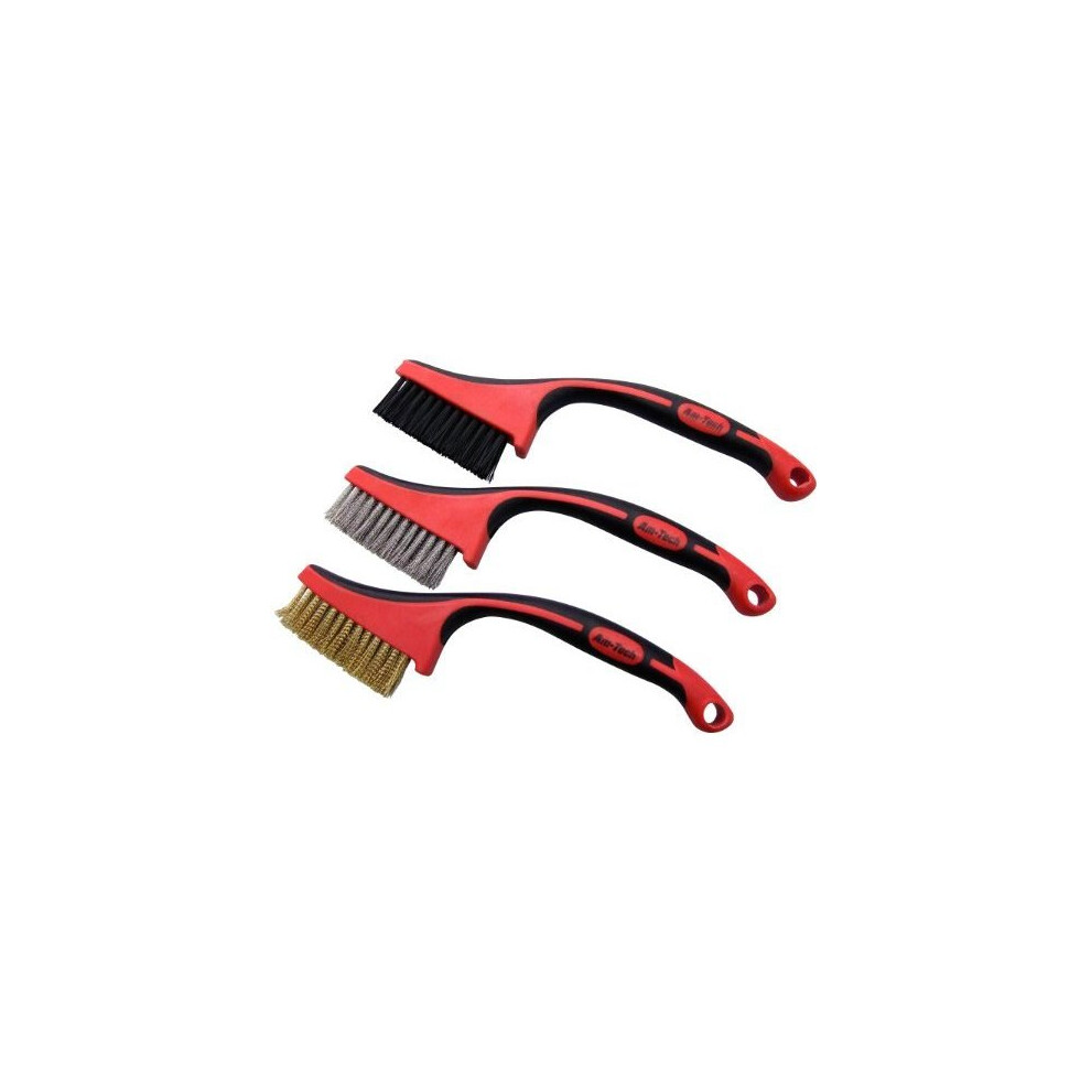3Pc Brush Set - Wire Brass Steel Nylon Paint Amtech S3545 Mini Rust Cleaner - 3Pc Wire Brush Set Brass Steel Nylon Paint Amtech S3545 Mini Rust 5032759036875