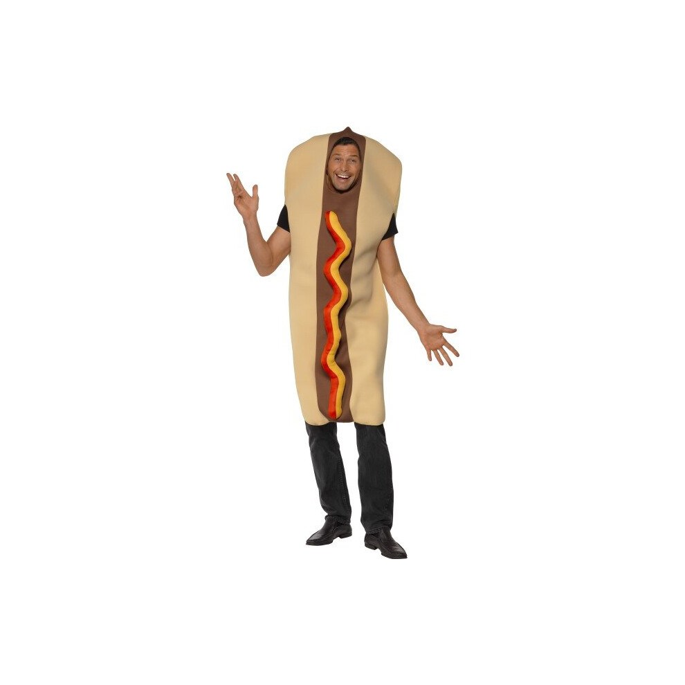 Smiffy's Men's Giant Hot Dog Costume, Tunic, Size: M, Colour: Brown, 20393 -  costume hot dog giant fancy food dress outfit smiffys mens adult funny