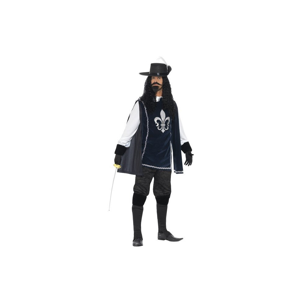 XL Adult's Musketeer Costume - Fancy Dress Mens Medieval Outfit Adult New -  musketeer costume fancy dress mens medieval outfit adult new historical