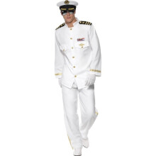 Smiffy's Adult Men's Captain Deluxe Costume, Jacket, Trousers, Cap And Gloves, -