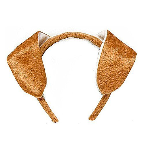 Short Dog Ears Accessory For Animal Fancy Dress - Headband New Brown Nose Fun -  animal fancy dress dog ears headband new brown short nose fun book