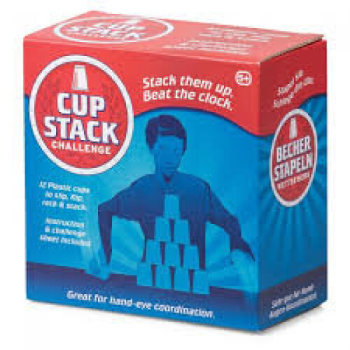 12 Piece Cup Stack Challenge Game - Tobar Stacking Competition Toy Plastic -  cup challenge stack tobar 12 stacking competition game toy plastic 1