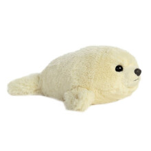 8" White Mini Flopsie Baby Harp Seal Soft Toy - Aurora Plush Cuddly New World - aurora plush harp seal toy mini baby flopsie cuddly new world soft