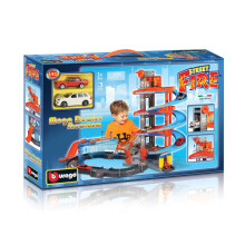 Garagen Mega Dealer Showroom - BBURAGO - 2 RC-autoa mukana - 1/43.
