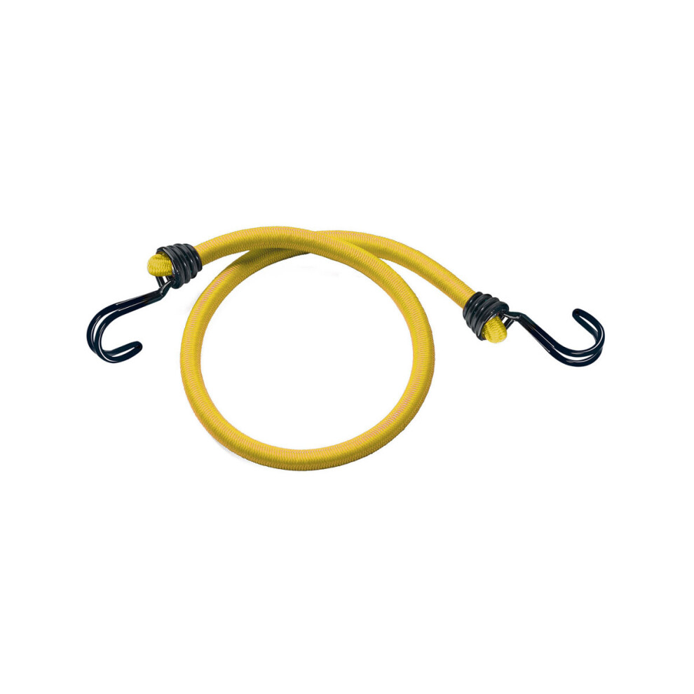 Master Lock 2 Pack Of 100cm Twin Wire Bungee Cords - Yellow - Cord Master Set -  bungee wire 2 twin cord master lock 100cm yellow masterlock pack set