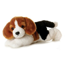 Mini Flopsie - Homer Beagle 8in - Aurora Plush World 8inch Flopsies - aurora mini plush world 8inch flopsies homer beagle - Plush Soft Toy