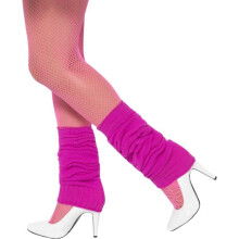 Hot Pink Legwarmers -  pink neon fancy dress legwarmers smiffys 80s costume