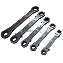 Ratchet Ring Spanner Set Metric Sizes Te075 - 621mm Spanners Flat 5 5pc Wrench -  ratchet ring set spanner 621mm spanners metric flat 5 5pc wrench