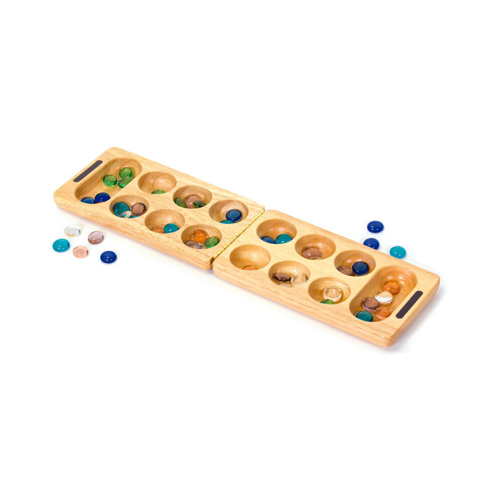 Mancala - Game Wooden Board Glass Tobar Beads Traditional -  mancala game wooden board glass tobar beads traditional
