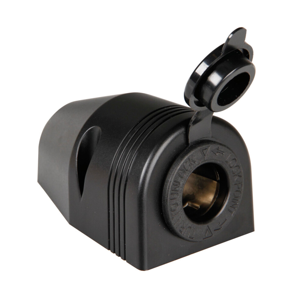 Black 12V & 24V Surface Mount Waterproof Socket - Lampa 12 Installationoutside - Lampa Socket 1224V Installationoutside Protective Cover Ext3 8000692390313