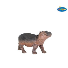 Estatueta de bebê hipopótamo - PAPO - Animais - PVC macio - 10 cm