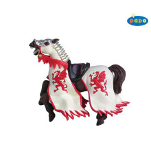Estatueta Cavalo do Rei com Dragão Vermelho - PAPO - O MUNDO MEDIEVAL - Para Criança - Interior