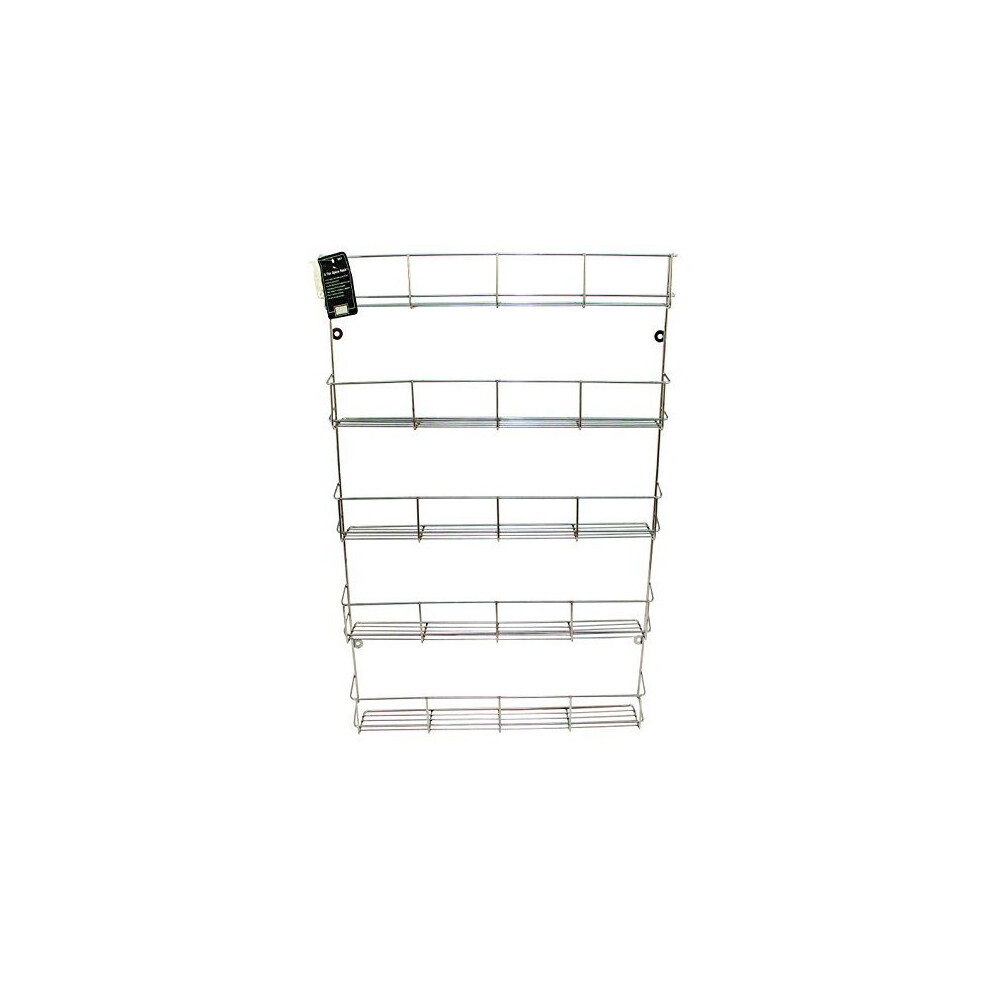 Ashley 5-tier Spice Rack, Silver - Rack Tier Herb Kitchen Storage 5 Chrome -  spice rack tier herb kitchen storage 5 chrome bbsr011 bottles jars nd