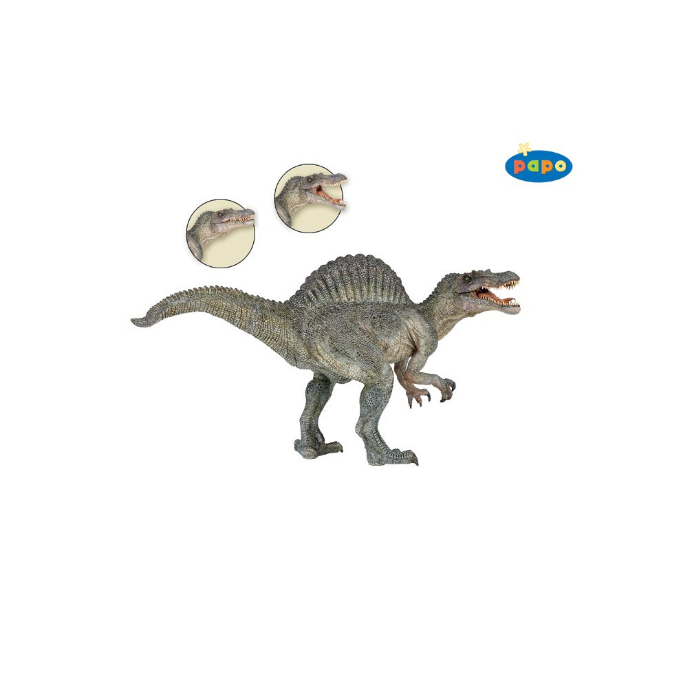 Papo Spinosaurus Dinosaur - Figure New - Spinosaurus Figure Dinosaur New Grey
